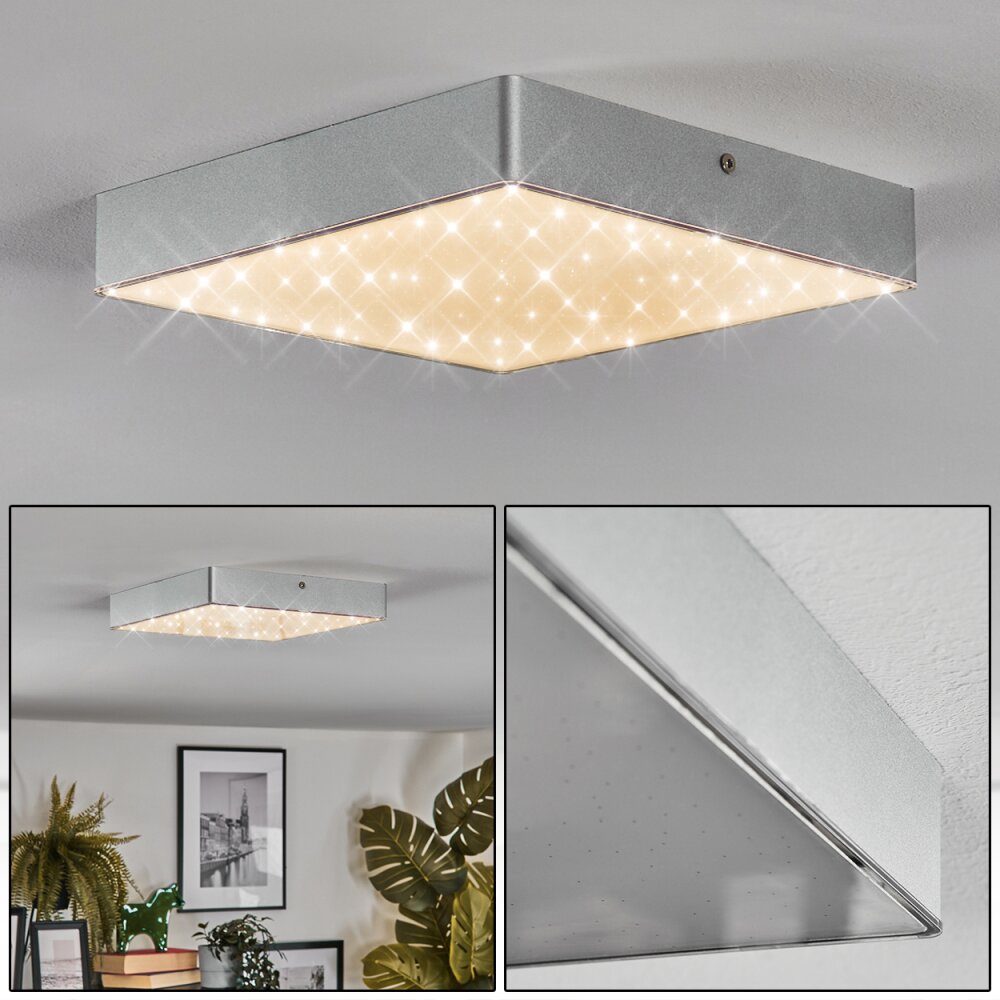 Esmar Plafondlamp, Paneel LED Zilver, 1-licht main product photo