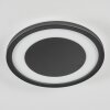 Gelan Plafondlamp, Paneel, Wandlamp LED Zwart, Wit, 1-licht