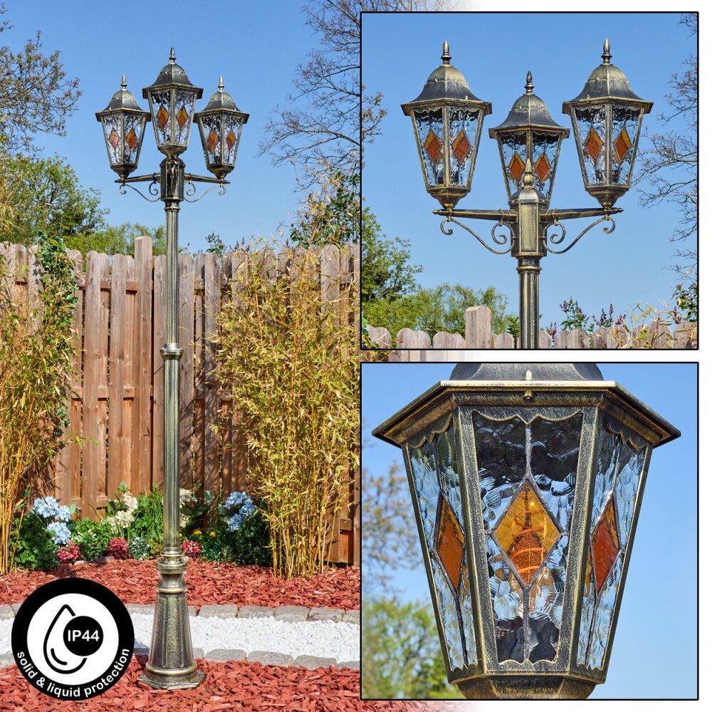 Hongkong Kandelaar, Pad licht Bruin, Goud, 3-lichts main product photo
