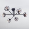 Ripoll Plafondlamp, Kogellampje Duidelijk, Rookkleurig, 6-lichts