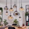 Gastor Hanglamp, Kogellampje, Hanglamp Amber, Chroom, Duidelijk, Rookkleurig, 8-lichts