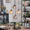 Ripoll Hanglamp, Kogellampje, Cluster hanglamp Amber, Duidelijk, Rookkleurig, 4-lichts