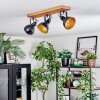 Hagan Plafondlamp, Plafondspot Natuurlijke kleuren, Zwart, 3-lichts