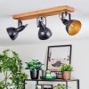 Hagan Plafondlamp, Plafondspot Natuurlijke kleuren, Zwart, 3-lichts