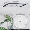 Simonstorp Plafondlamp, Paneel LED Zwart, Wit, 1-licht