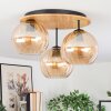Koyoto Plafondlamp, Kogellampje 40 cm Natuurlijke kleuren, Zwart, 3-lichts