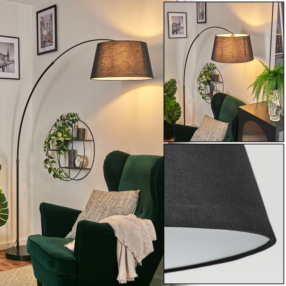 Bassagoda Staande lamp Chroom, Zwart, 1-licht main product photo