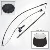 Bassagoda Staande lamp, Booglampen Chroom, Zwart, 1-licht, Stoffen lampenkap