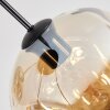 Ripoll Hanglamp, Kogellampje, Hanglamp Amber, Chroom, Duidelijk, Rookkleurig, 4-lichts