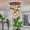 Koyoto Plafondlamp, Kogellampje 45 cm Amber, Duidelijk, Rookkleurig, 5-lichts