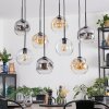 Ripoll Hanglamp, Kogellampje, Hanglamp Amber, Duidelijk, Rookkleurig, 8-lichts