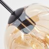 Ripoll Hanglamp, Kogellampje, Hanglamp Amber, Duidelijk, Rookkleurig, 8-lichts