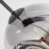 Ripoll Hanglamp, Kogellampje, Hanglamp Amber, Duidelijk, Rookkleurig, 8-lichts