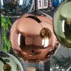 Koyoto Hanglamp, Kogellampje, Hanglamp Blauw, Groen, Koperkleurig, 8-lichts