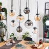 Gastor Hanglamp, Kogellampje, Hanglamp Amber, Duidelijk, Rookkleurig, 8-lichts