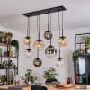 Gastor Hanglamp, Kogellampje, Hanglamp Amber, Duidelijk, Rookkleurig, 8-lichts