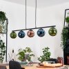 Gastor Hanglamp, Kogellampje, Hanglamp Blauw, Groen, Koperkleurig, 5-lichts
