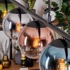 Gastor Hanglamp, Kogellampje, Hanglamp Blauw, Chroom, Groen, Duidelijk, Koperkleurig, Rookkleurig, 5-lichts