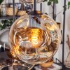 Ripoll Hanglamp, Kogellampje, Hanglamp Amber, Duidelijk, Rookkleurig, 6-lichts