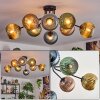 Koyoto Plafondlamp, Kogellampje 85 cm Blauw, Goud, Groen, Koperkleurig, 8-lichts
