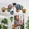 Koyoto Plafondlamp, Kogellampje 85 cm Blauw, Goud, Groen, Koperkleurig, 8-lichts