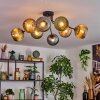 Koyoto Plafondlamp, Kogellampje 85 cm Blauw, Goud, Groen, Koperkleurig, 8-lichts