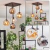 Ripoll Plafondlamp, Kogellampje Amber, Duidelijk, Rookkleurig, 5-lichts