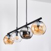 Koyoto Hanglamp, Kogellampje, Hanglamp Amber, Chroom, Duidelijk, Rookkleurig, 4-lichts