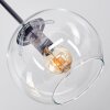 Koyoto Plafondlamp, Kogellampje Amber, Chroom, Duidelijk, Rookkleurig, 5-lichts