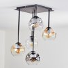 Ripoll Plafondlamp, Kogellampje Amber, Duidelijk, Rookkleurig, 5-lichts