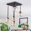 Koyoto Plafondlamp, Kogellampje Amber, Duidelijk, 5-lichts
