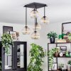 Koyoto Plafondlamp, Kogellampje Amber, Duidelijk, 5-lichts