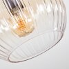 Koyoto Plafondlamp, Kogellampje Amber, Duidelijk, 5-lichts