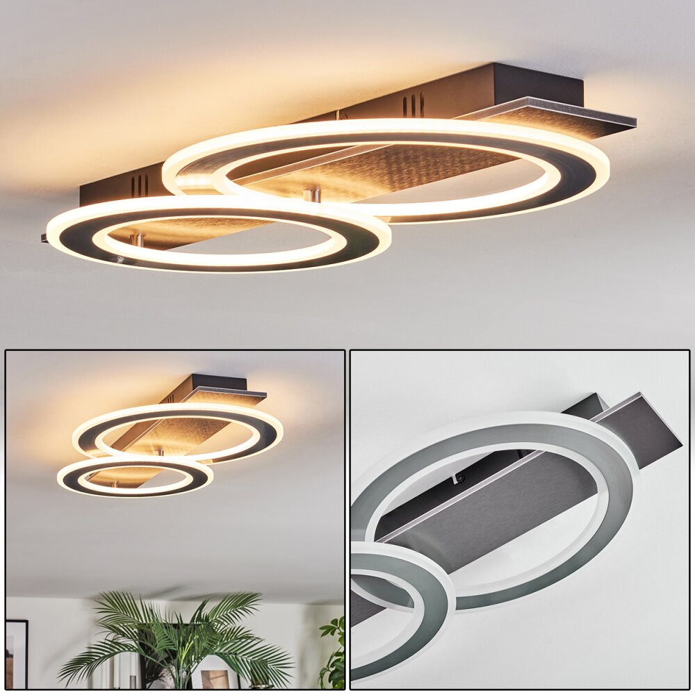 Lidor Plafondlamp LED Zwart, Zilver, 1-licht main product photo