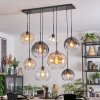 Koyoto Hanglamp, Kogellampje, Hanglamp Antraciet, Zilver, Wit, 8-lichts