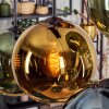 Koyoto Hanglamp, Kogellampje, Hanglamp Blauw, Goud, Groen, Koperkleurig, 6-lichts