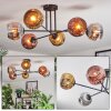 Ripoll Plafondlamp, Kogellampje Chroom, Goud, Koperkleurig, Rookkleurig, 6-lichts