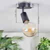 Geira Plafondlamp, Plafondspot, Muurspot Zwart, 1-licht