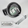 Geira Plafondlamp, Plafondspot, Muurspot Zwart, 1-licht