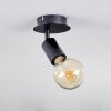 Geira Plafondlamp, Plafondspot, Muurspot Zwart, 1-licht