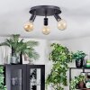 Geira Plafondlamp, Plafondspot Zwart, 3-lichts