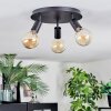 Geira Plafondlamp, Plafondspot Zwart, 3-lichts