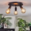 Geira Plafondlamp, Plafondspot Zwart, 3-lichts