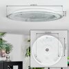 Ipres Plafondlamp, Paneel LED Zilver, Wit, 1-licht