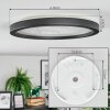 Xarel Plafondlamp, Paneel LED Zwart, 1-licht