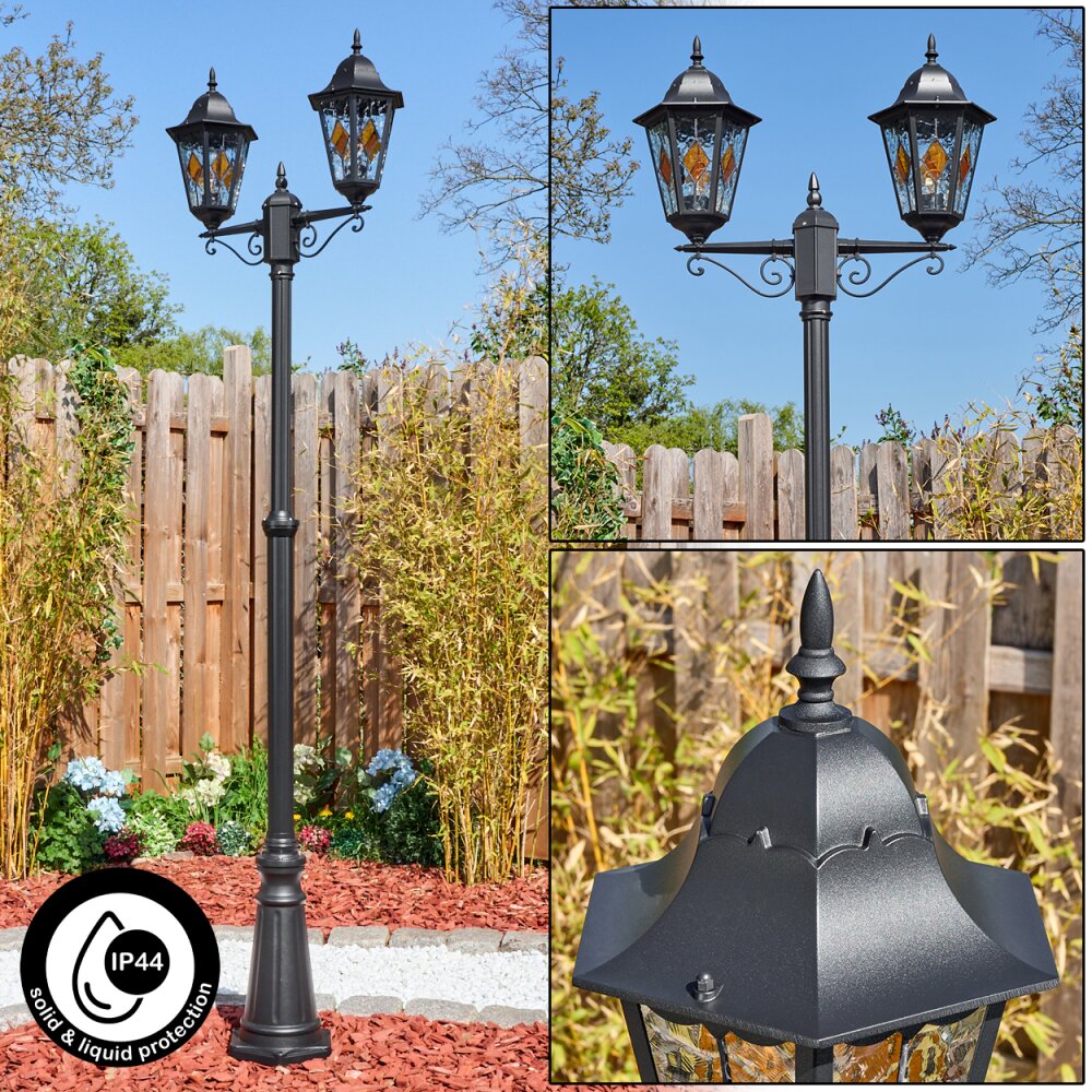Hongkong Kandelaar, Pad licht Zwart, 2-lichts main product photo