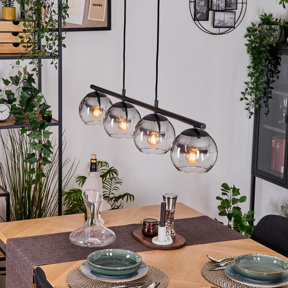 Koyoto Hanglamp, Kogellampje, Hanglamp Duidelijk, Rookkleurig, 4-lichts main product photo