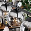 Koyoto Hanglamp, Kogellampje, Hanglamp Duidelijk, Rookkleurig, 4-lichts