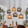 Ripoll Hanglamp, Kogellampje, Hanglamp Amber, Rookkleurig, 6-lichts