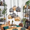 Ripoll Hanglamp, Kogellampje, Hanglamp Amber, Rookkleurig, 6-lichts